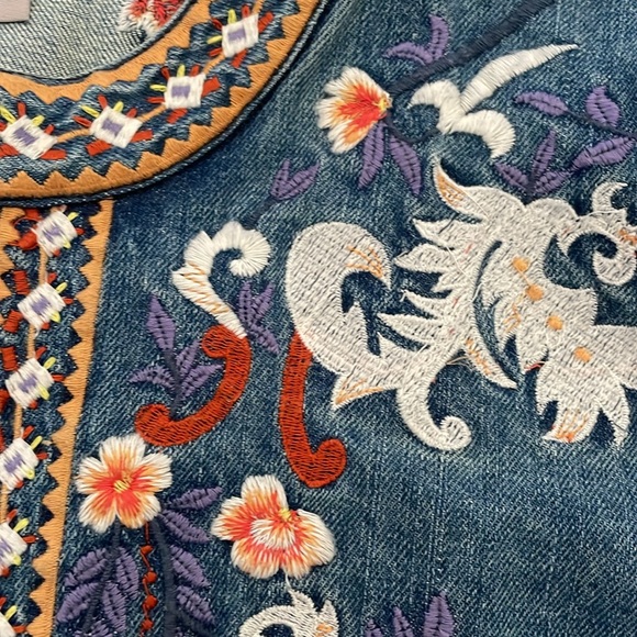 Chico’s Embroidered Denim Jacket - Picture 7 of 16